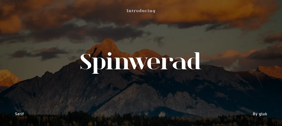 Spinwerad font preview