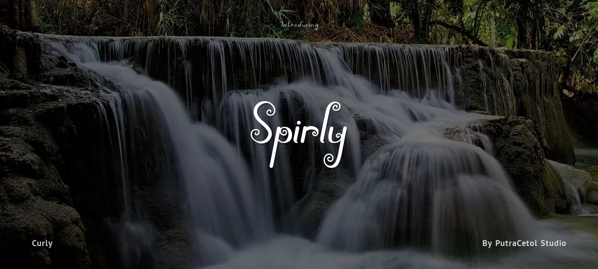 Spirly font preview