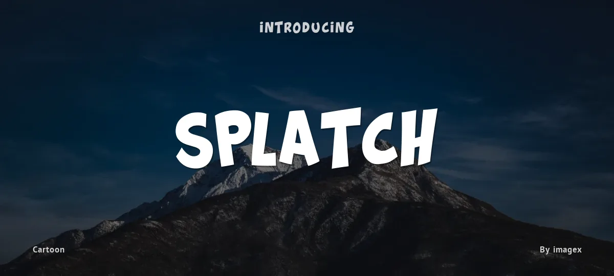Splatch font preview