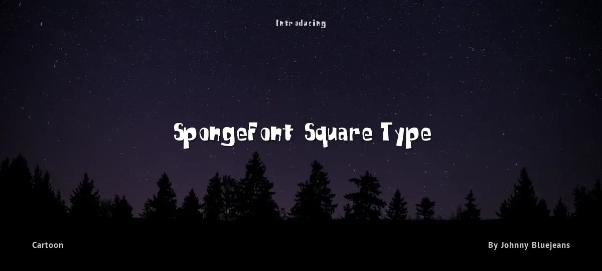 SpongeFont Square Type font preview