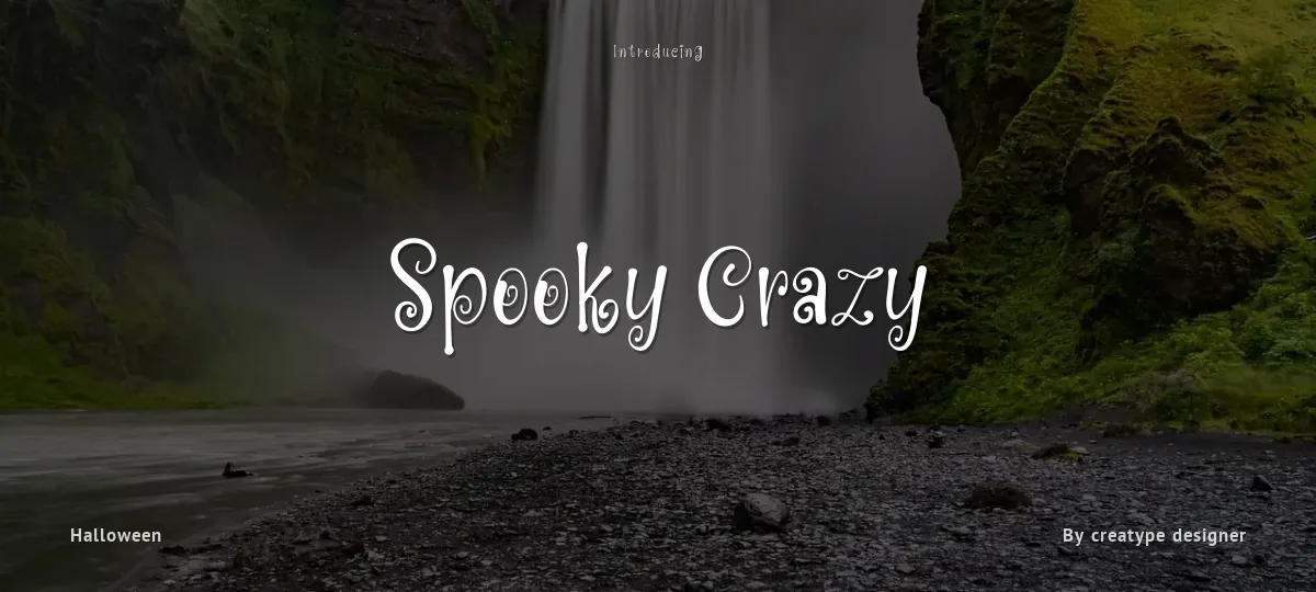 Spooky Crazy font preview
