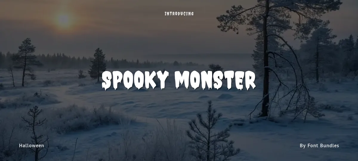 Spooky Monster font preview