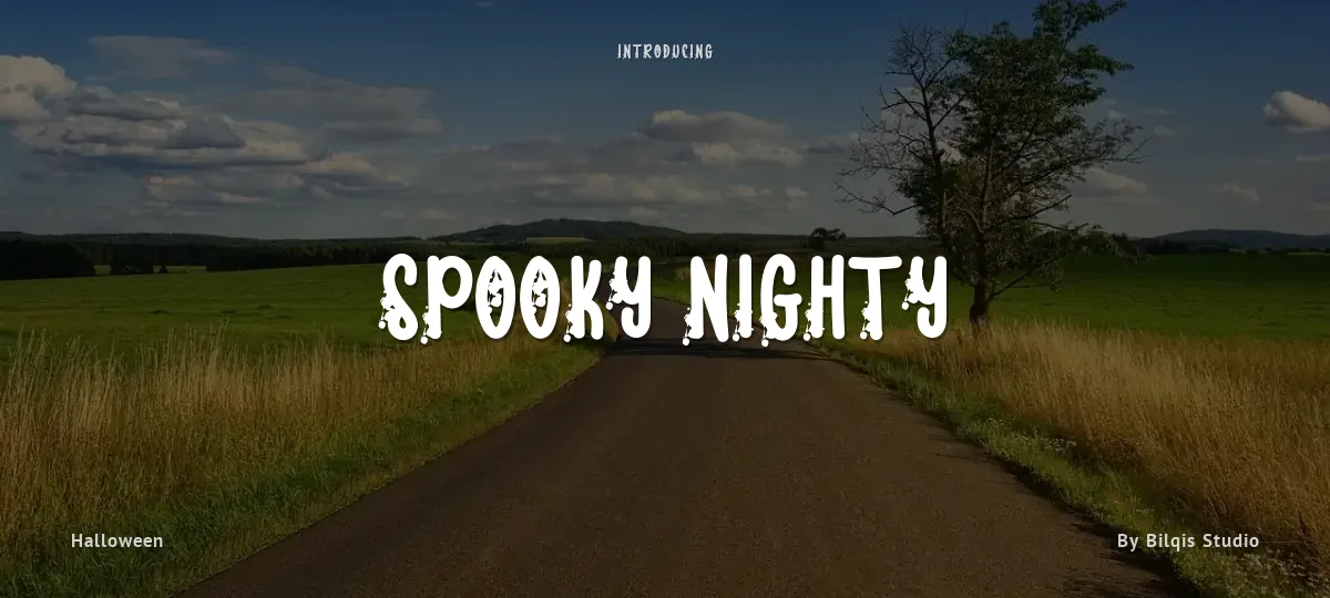Spooky Nighty font preview