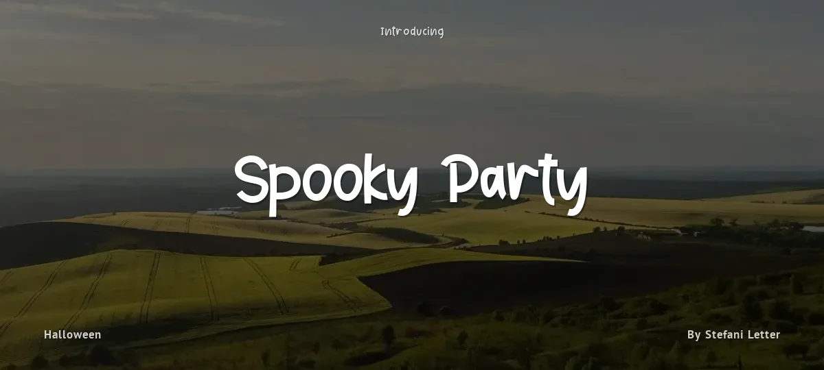 Spooky Party font preview