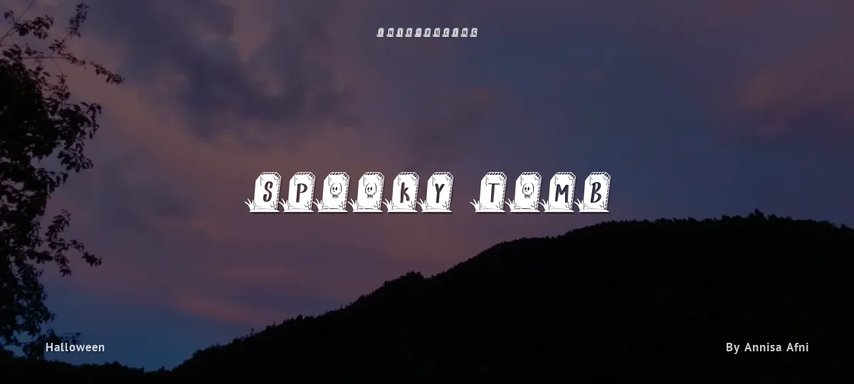 Spooky Tomb font preview