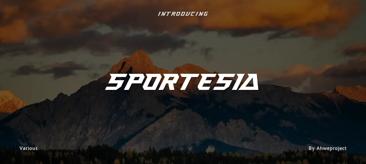 Sportesia font preview