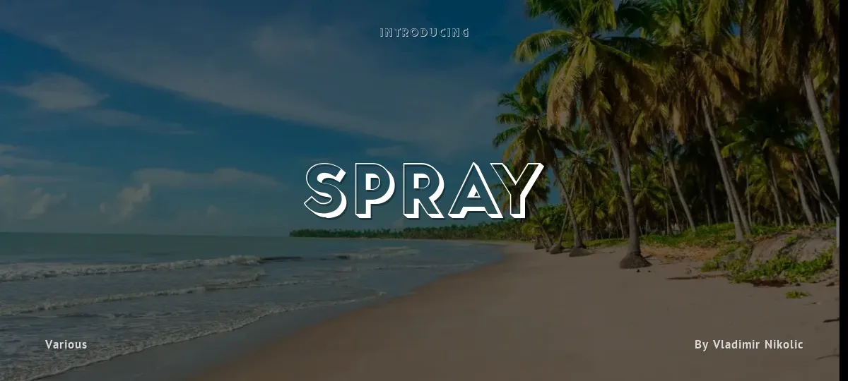 Spray font preview