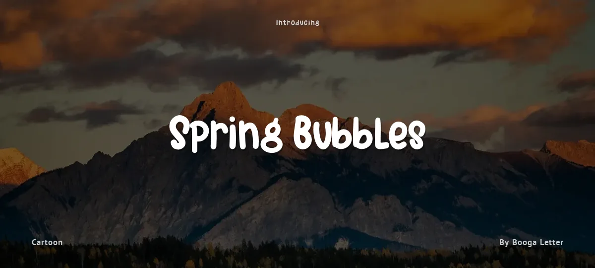 Spring Bubbles font preview