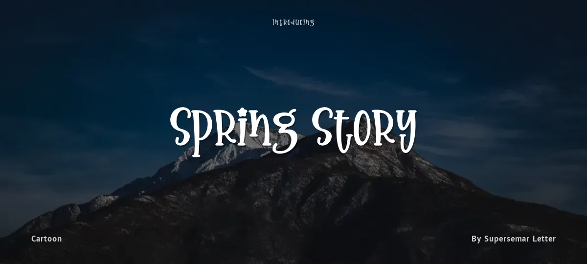 Spring Story font preview