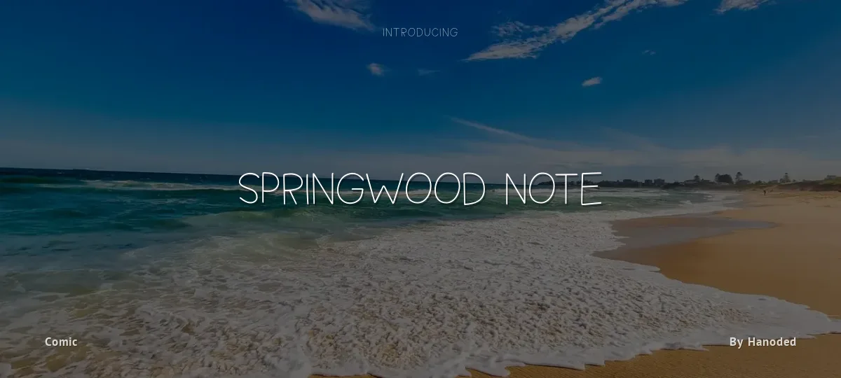 Springwood Note font preview