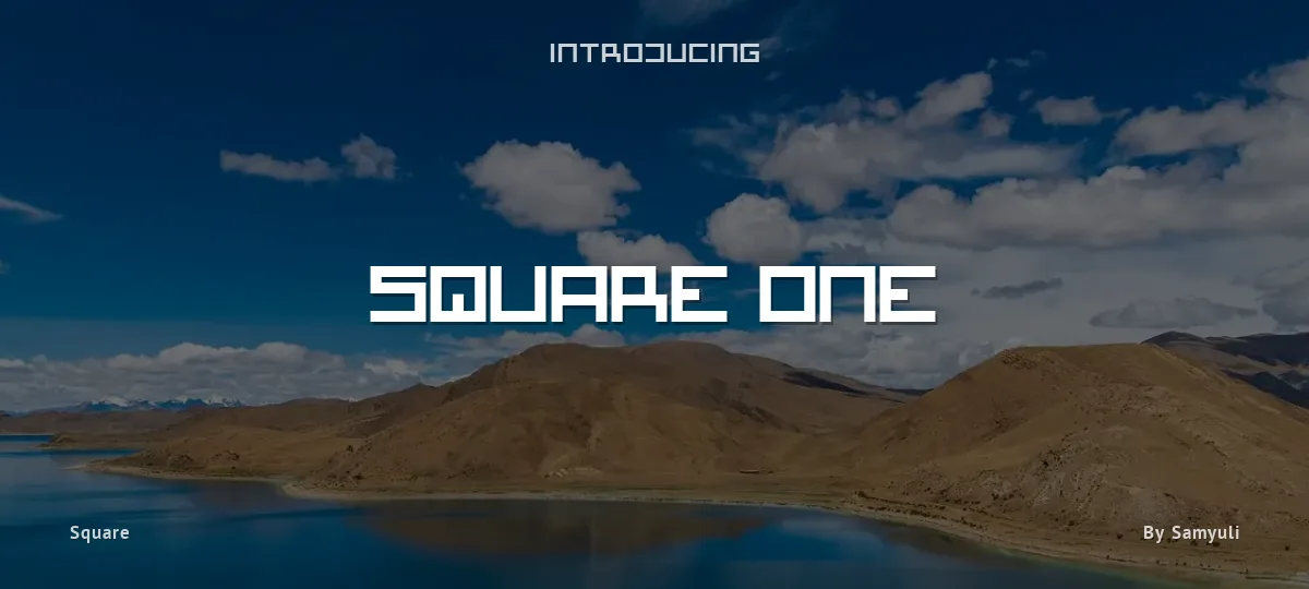 Square One font preview