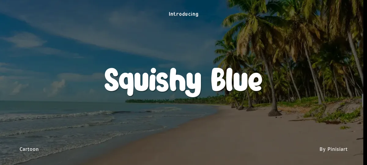 Squishy Blue font preview