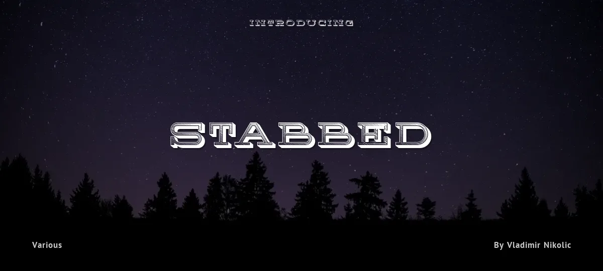 Stabbed font preview