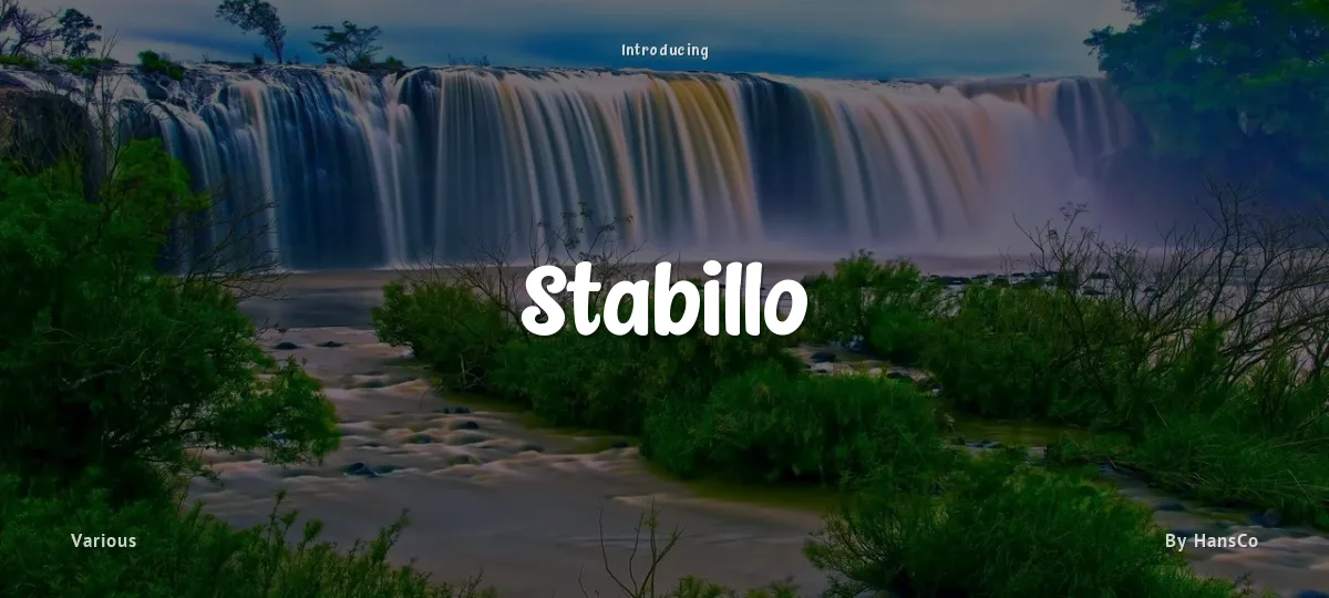 Stabillo font preview