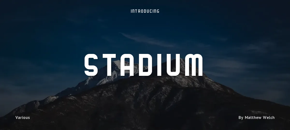 Stadium font preview