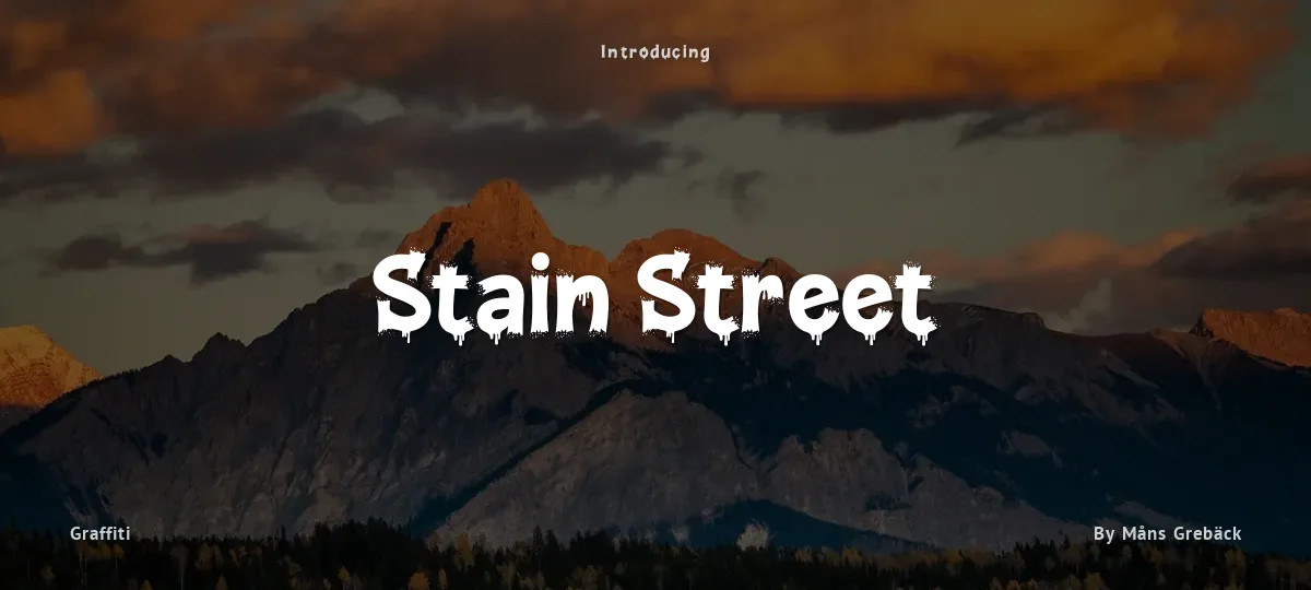 Stain Street font preview