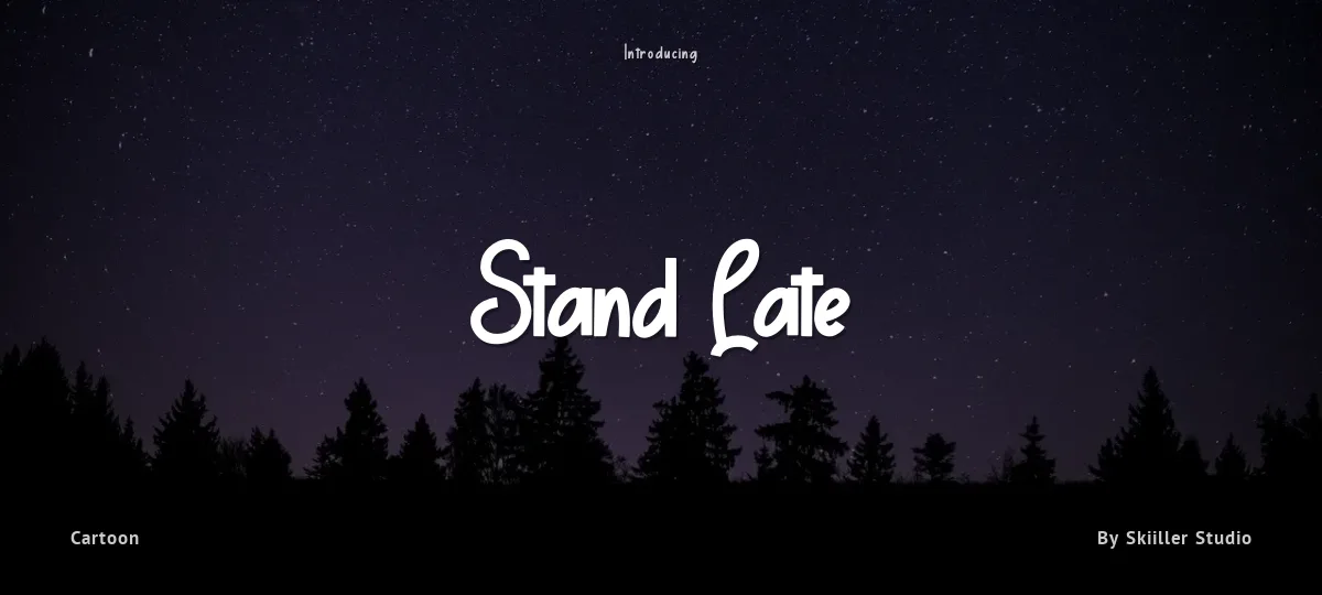 Stand Late font preview