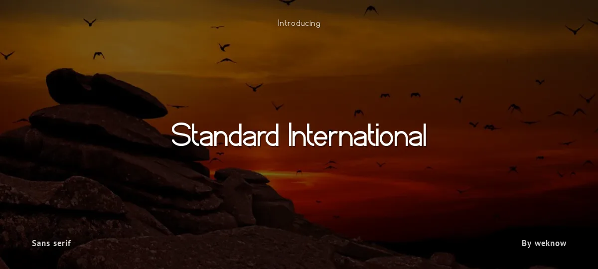 Standard International font preview