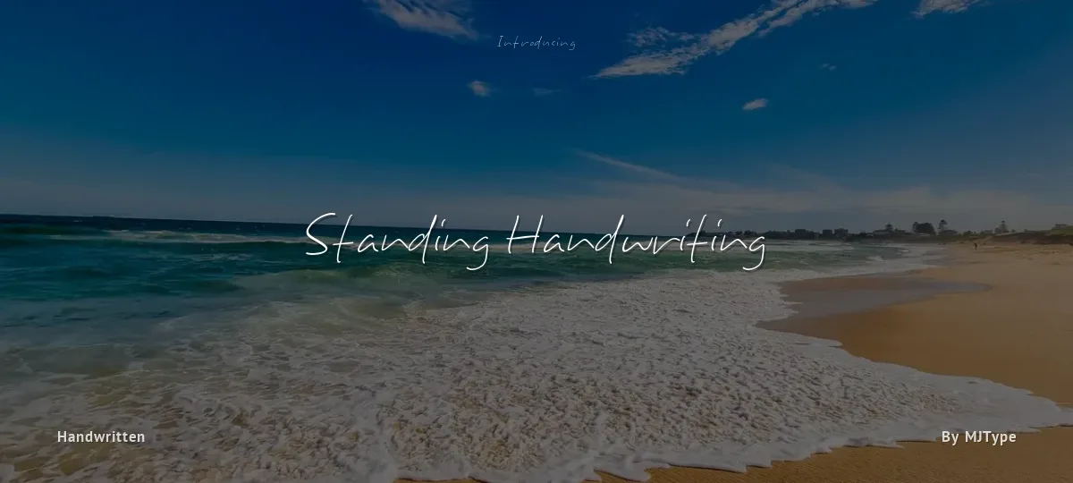 Standing Handwriting font preview