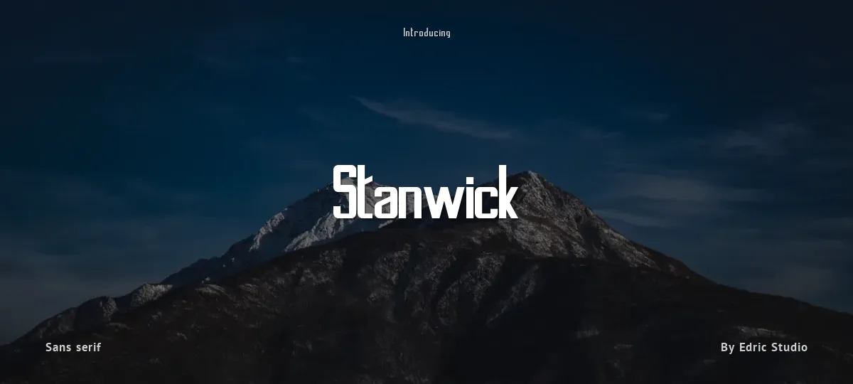 Stanwick font preview