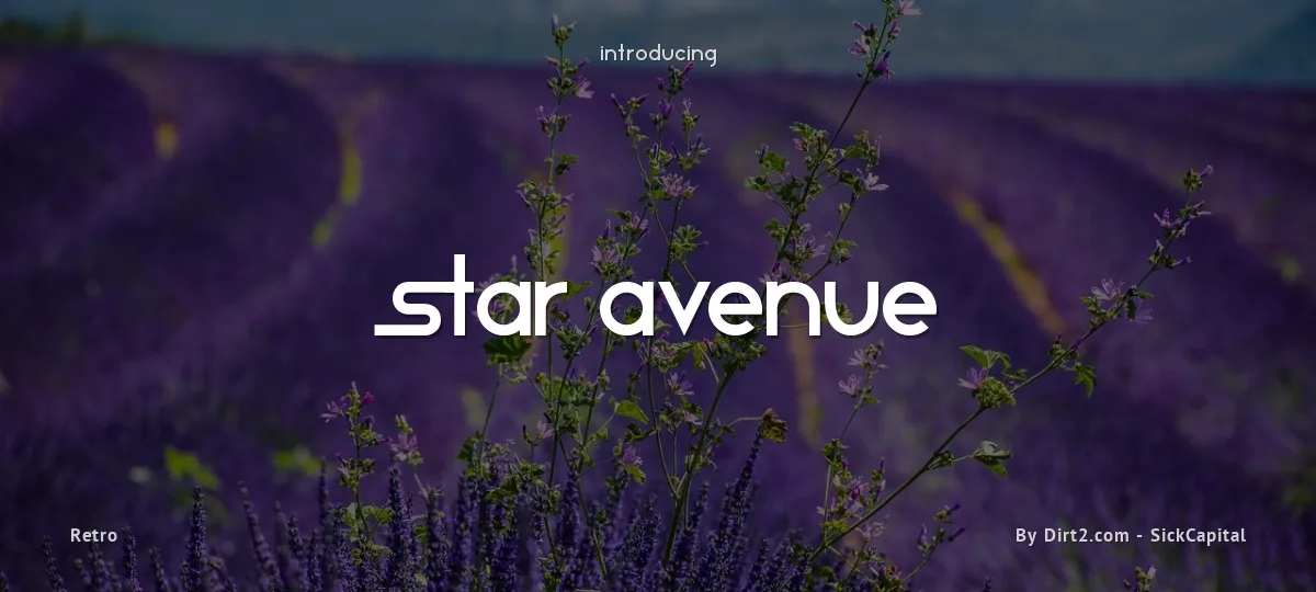 Star Avenue font preview