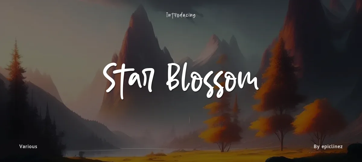 Star Blossom font preview