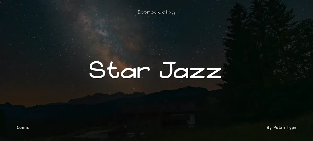 Star Jazz font preview