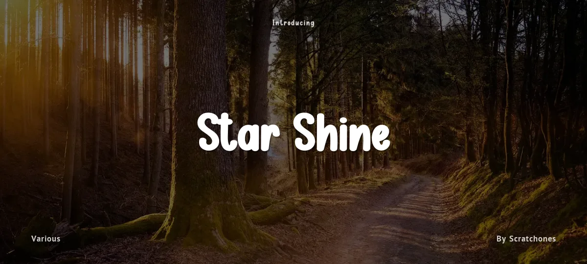 Star Shine font preview
