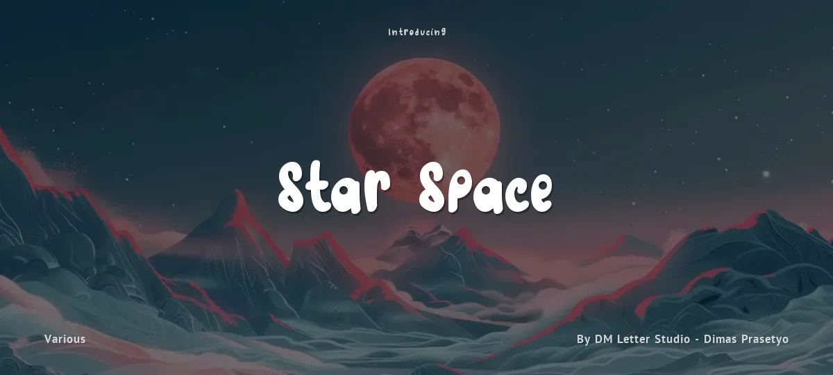 Star Space font preview