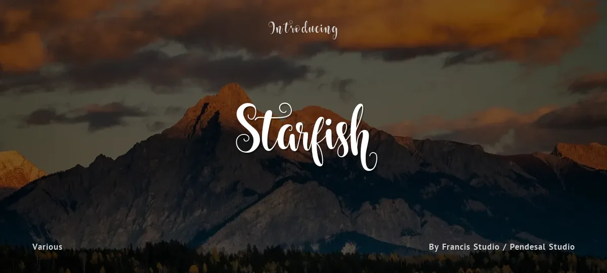 Starfish font preview