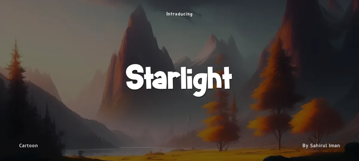 Starlight font preview