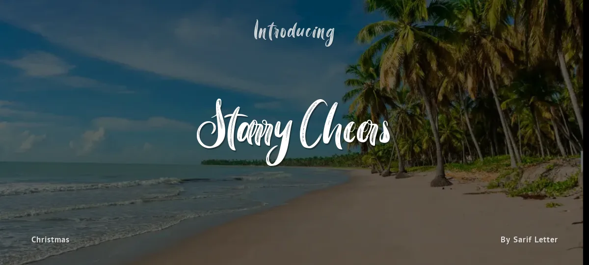Starry Cheers font preview