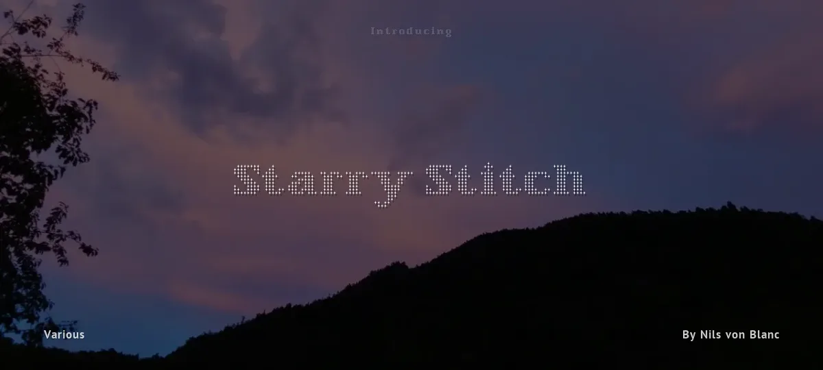 Starry Stitch font preview
