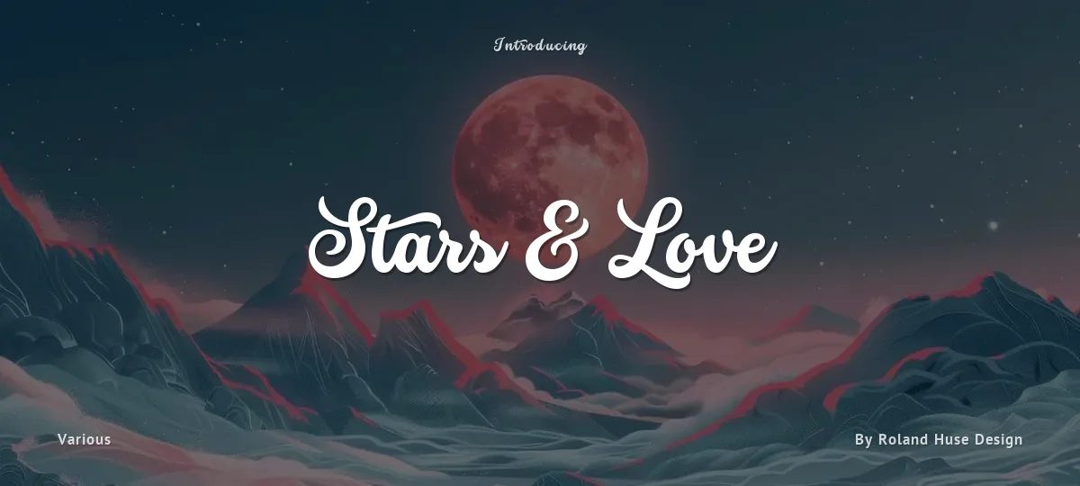 Stars & Love font preview