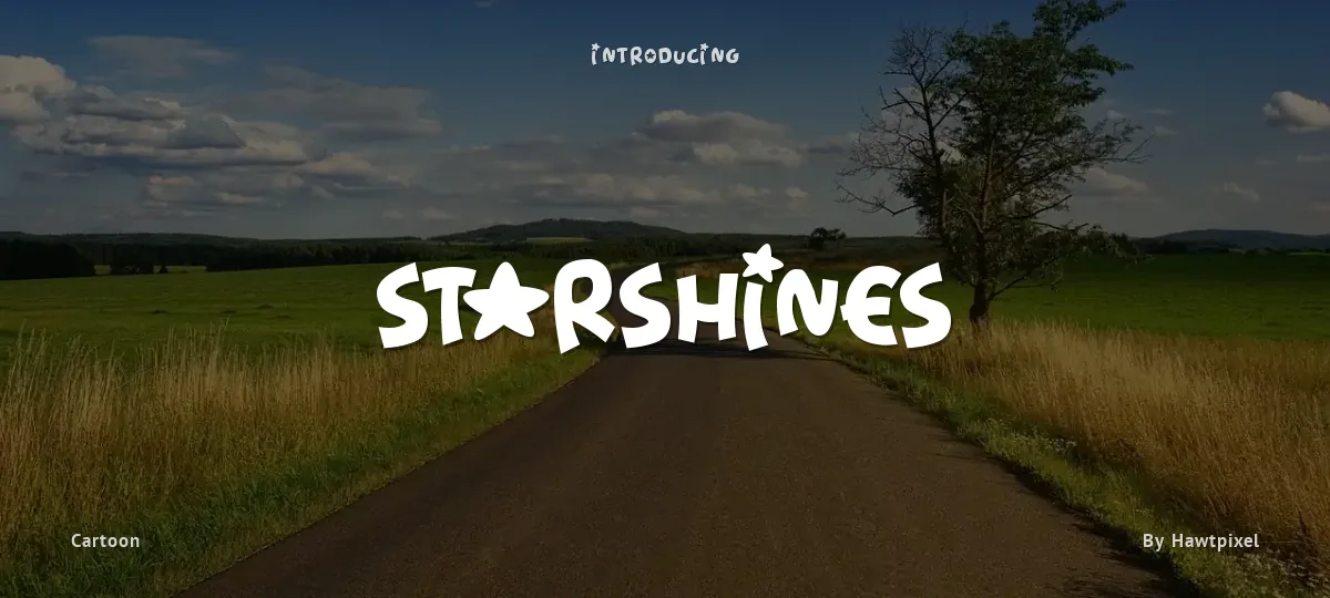 Starshines font preview
