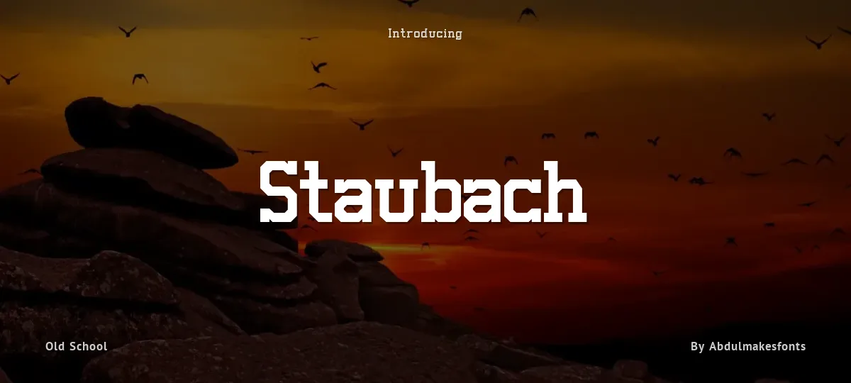 Staubach font preview