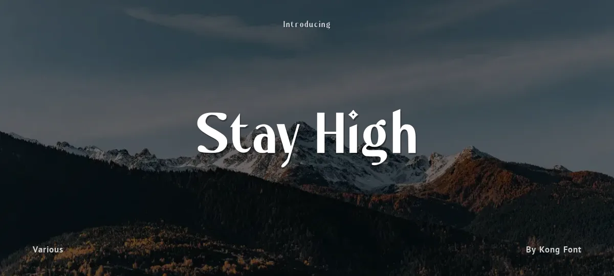 Stay High font preview