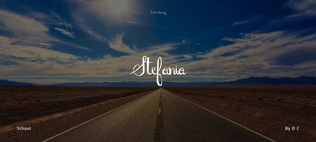 Stefania font preview