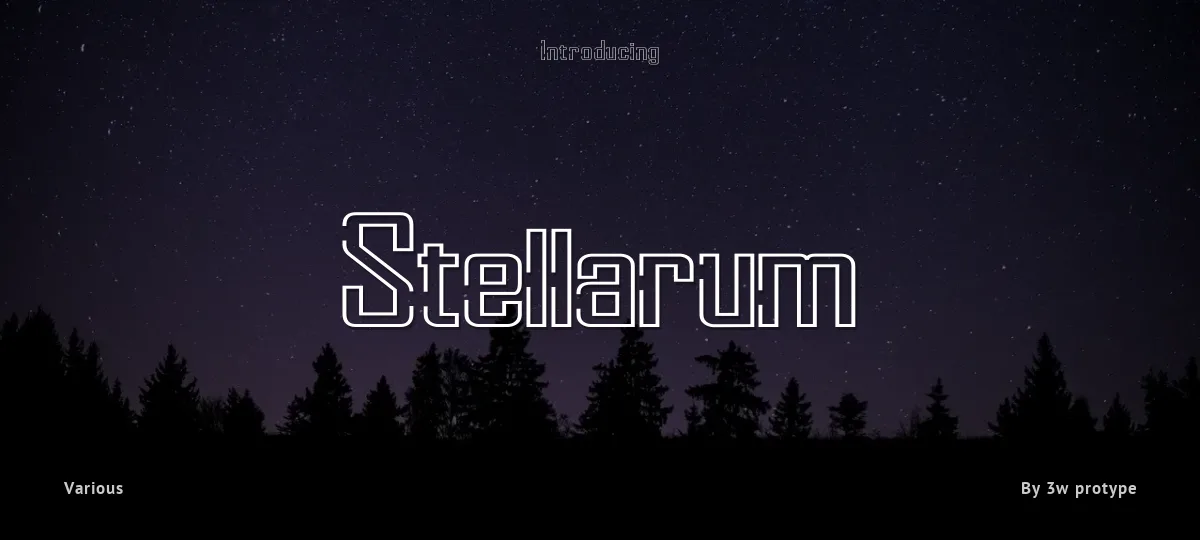 Stellarum font preview