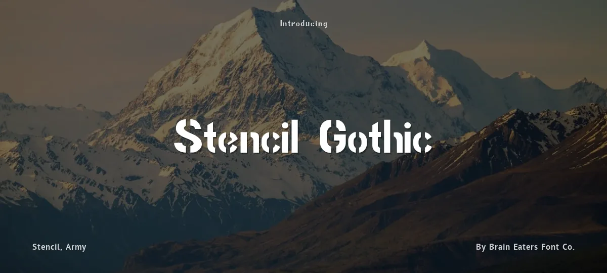 Stencil Gothic font preview