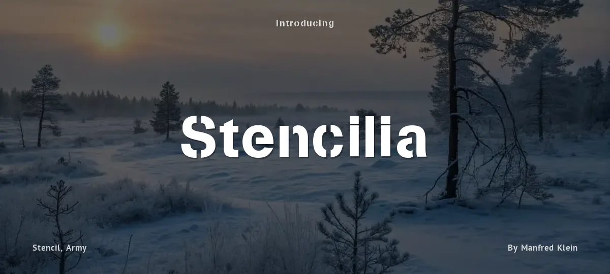 Stencilia font preview