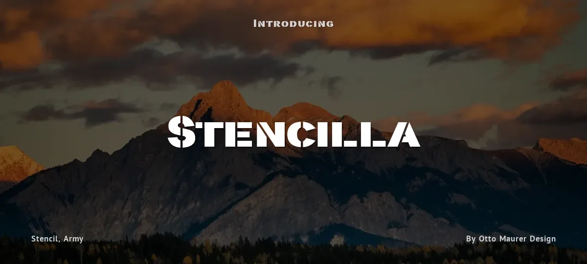 Stencilla font preview