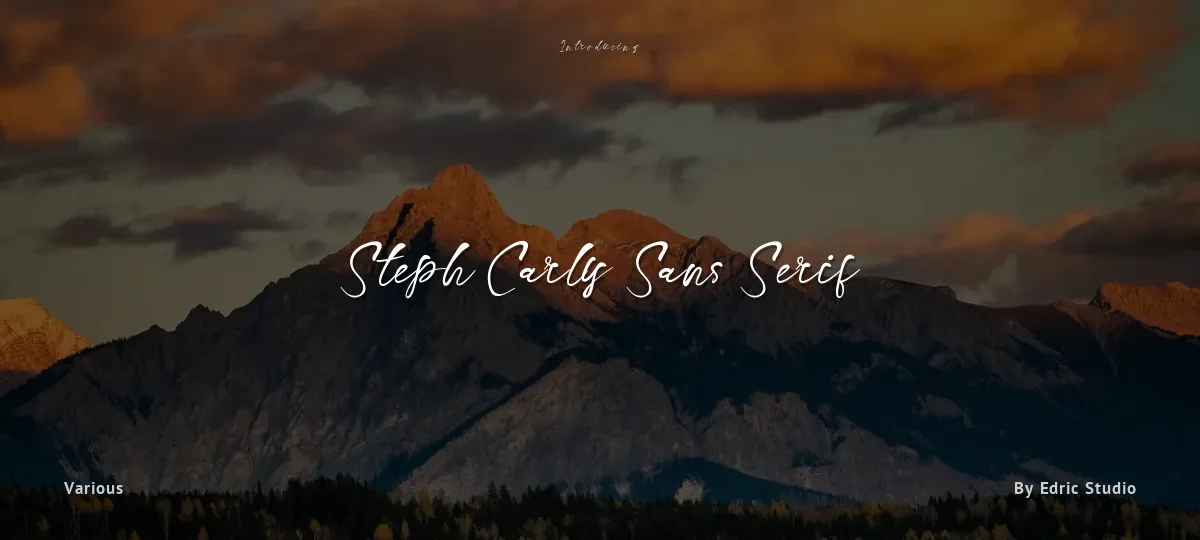 Steph Carly Sans Serif font preview