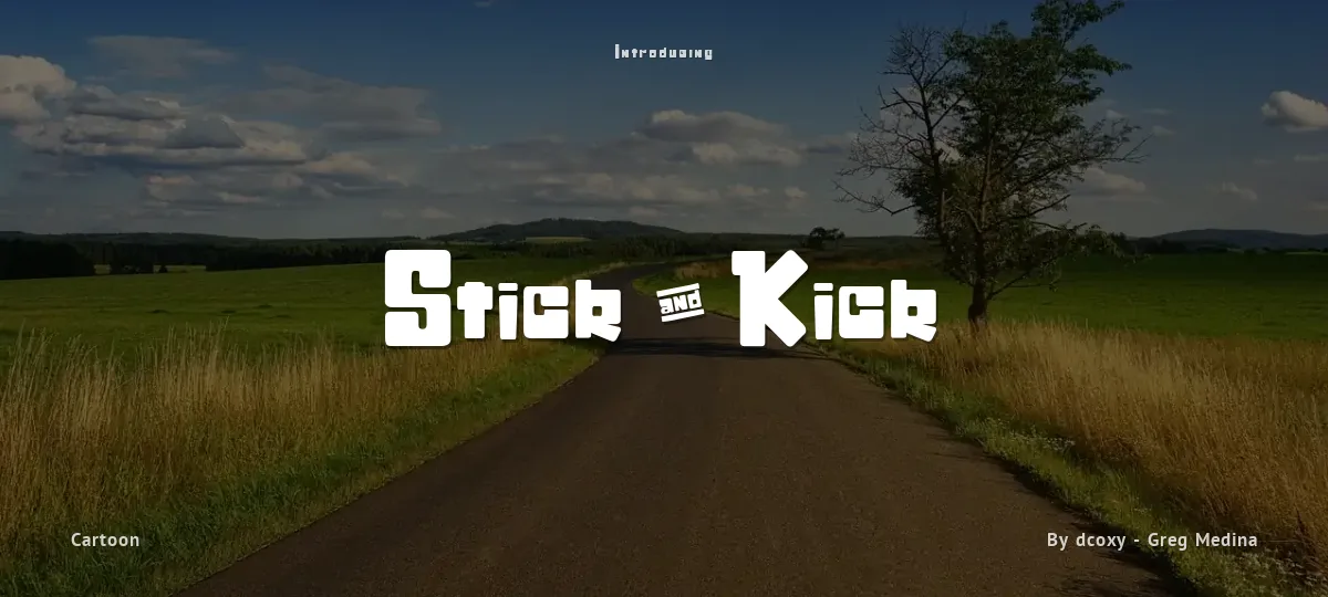 Stick & Kick font preview