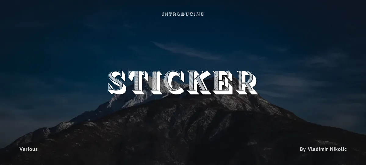 Sticker font preview