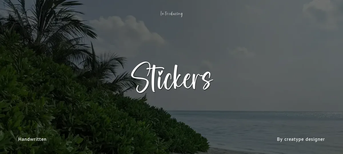Stickers font preview