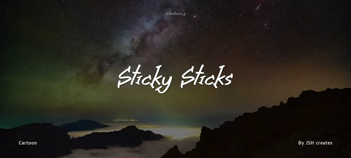 Sticky Sticks font preview