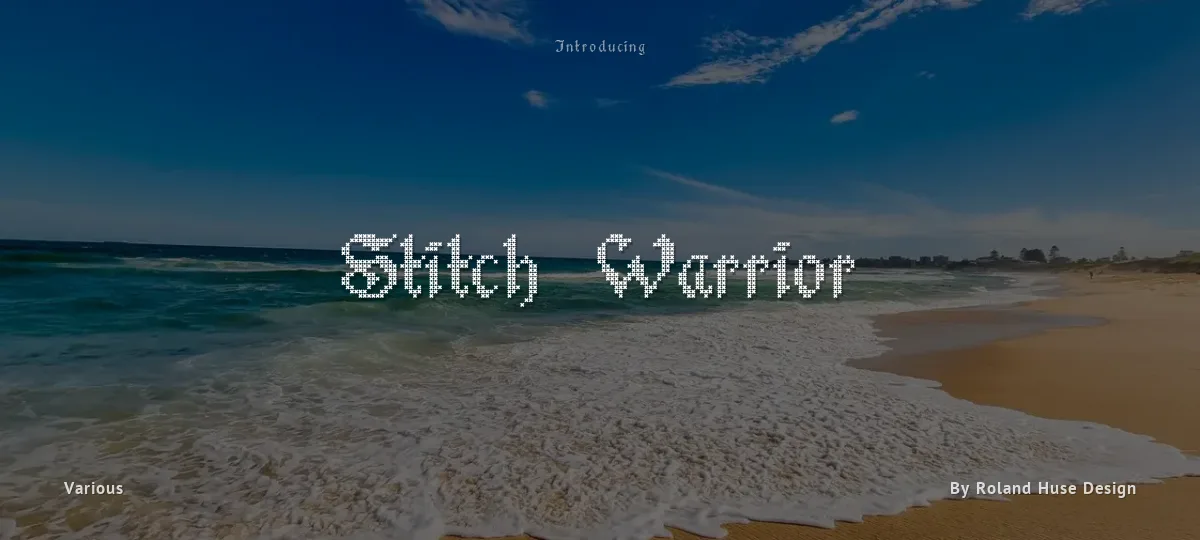 Stitch Warrior font preview