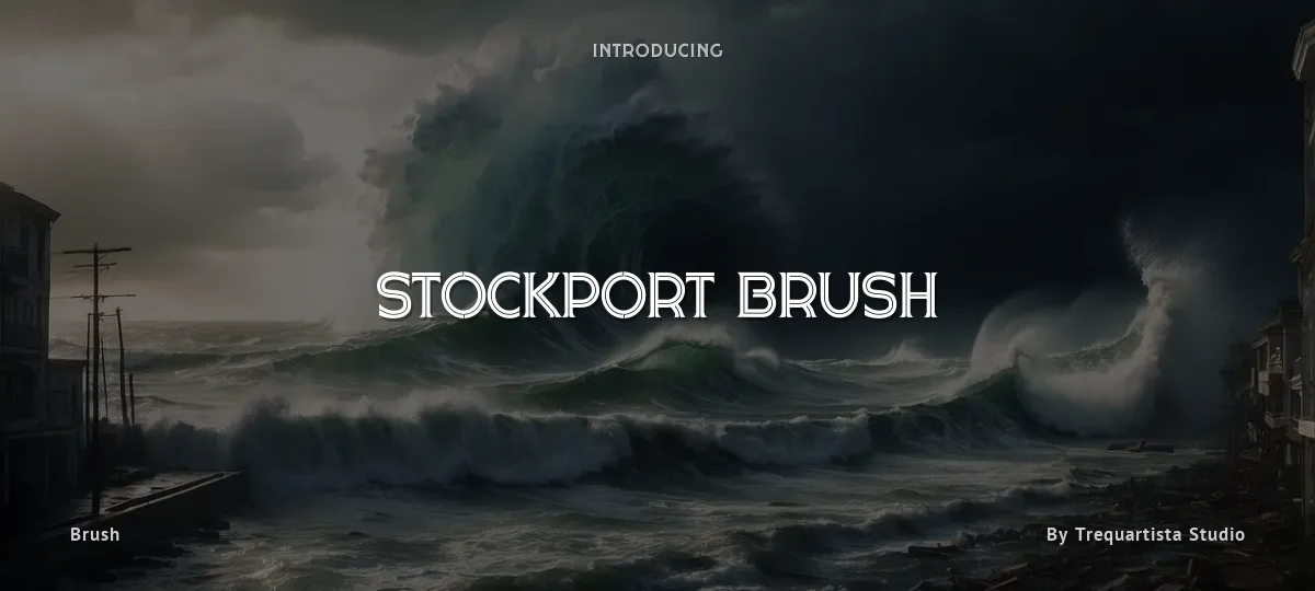 Stockport Brush font preview