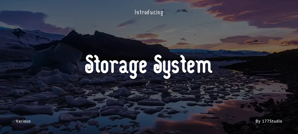 Storage System font preview